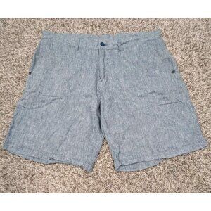Patagonia Back Step Shorts - Hemp Organic Cotton 9.5" Inseam Mens 36 Blue/Teal